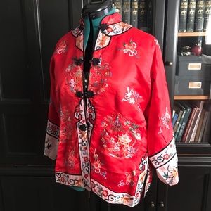 Embroidered Red Chinese Vintage Top
